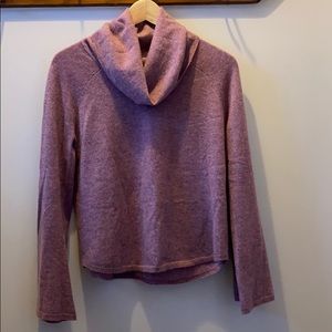 Garnet Hill Cowl Neck Bell Sleeve Cashmere Sweater